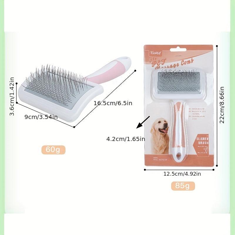 Self-Cleaning Slicker Brush for Shedding Dog Hair & Cat Grooming