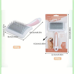 Self-Cleaning Slicker Brush for Shedding Dog Hair & Cat Grooming