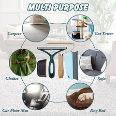 4pcs Pet Hair Remover Shaver Portable Carpet Rake Brush for Furniture