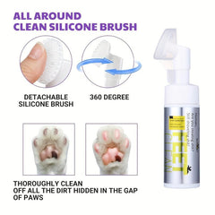 Pet Paw Cleaner Foam Brush Odor Control Wash