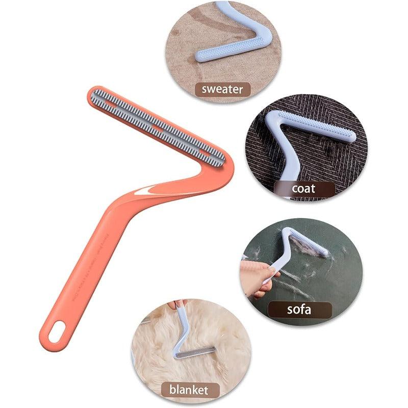 2 Pack Pet Hair Remover Lint Cleaner for Rugs Couch Carpet Scraper