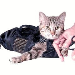 Cat Bathing Bag Mesh Adjustable Washing Bag Cat Grooming Bag
