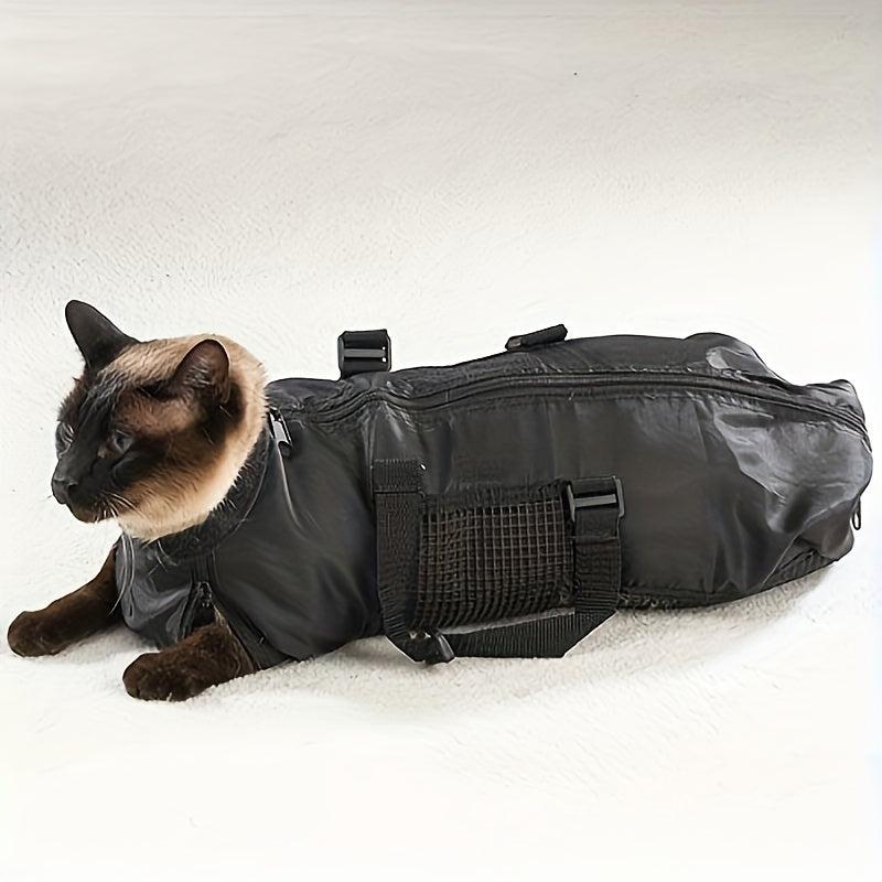 Cat Bathing Bag Mesh Adjustable Washing Bag Cat Grooming Bag