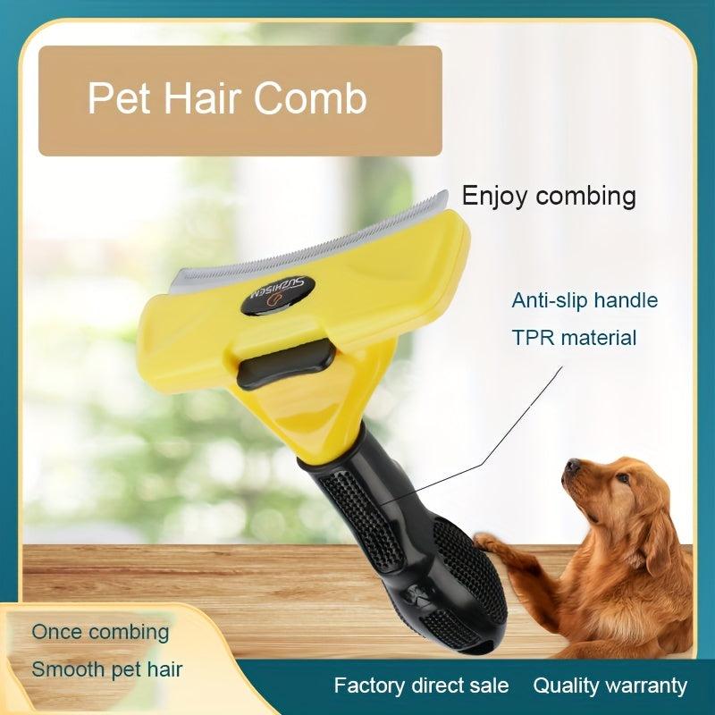Stainless Steel Pet Hair Removal Comb - Undercoat Hair Removal Slicker Brush