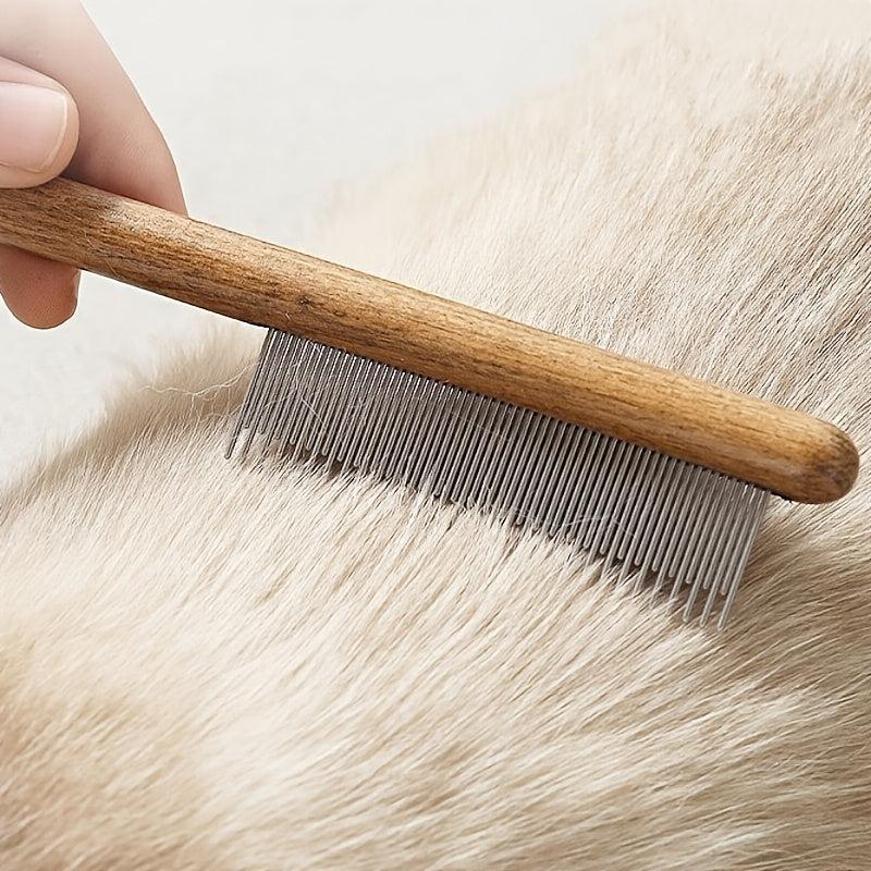 Wooden Pet Hair Comb for Dogs and Cats - Effective Hair Remover and Detangler