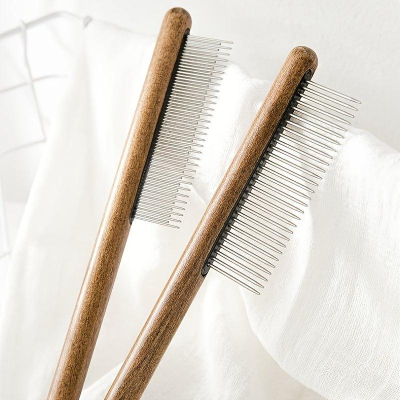 Wooden Pet Hair Comb for Dogs and Cats - Effective Hair Remover and Detangler