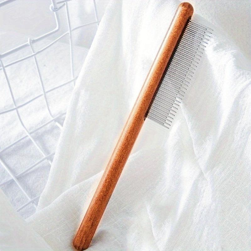 Wooden Pet Hair Comb for Dogs and Cats - Effective Hair Remover and Detangler