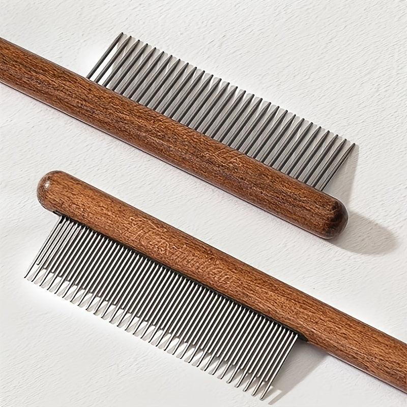 Wooden Pet Hair Comb for Dogs and Cats - Effective Hair Remover and Detangler
