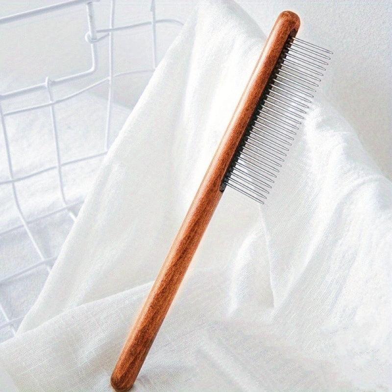 Wooden Pet Hair Comb for Dogs and Cats - Effective Hair Remover and Detangler