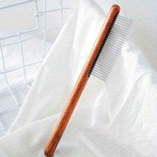 Wooden Pet Hair Comb for Dogs and Cats - Effective Hair Remover and Detangler
