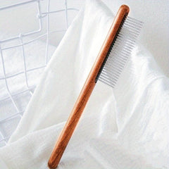 Wooden Pet Hair Comb for Dogs and Cats - Effective Hair Remover and Detangler