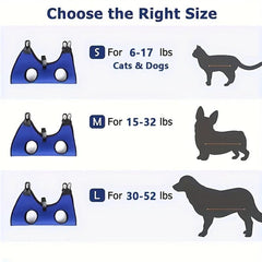 Pet Grooming Hammock Harness For Dogs & Cats - Restraint Bag