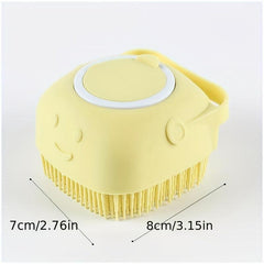 Pet Shampoo Brush Silicone Massage Rubber Comb for Dog & Cat Grooming
