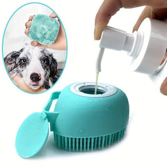 Pet Shampoo Brush Silicone Massage Rubber Comb for Dog & Cat Grooming