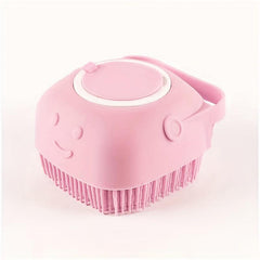 Pet Shampoo Brush Silicone Massage Rubber Comb for Dog & Cat Grooming