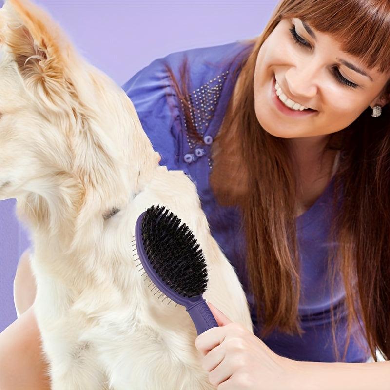Pet Double Sided Comb Bristle Tool Dog Grooming Brush