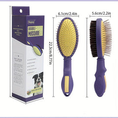 Pet Double Sided Comb Bristle Tool Dog Grooming Brush