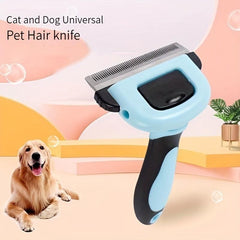 Pet Deshedding Tool & Grooming Brush for Dogs & Cats