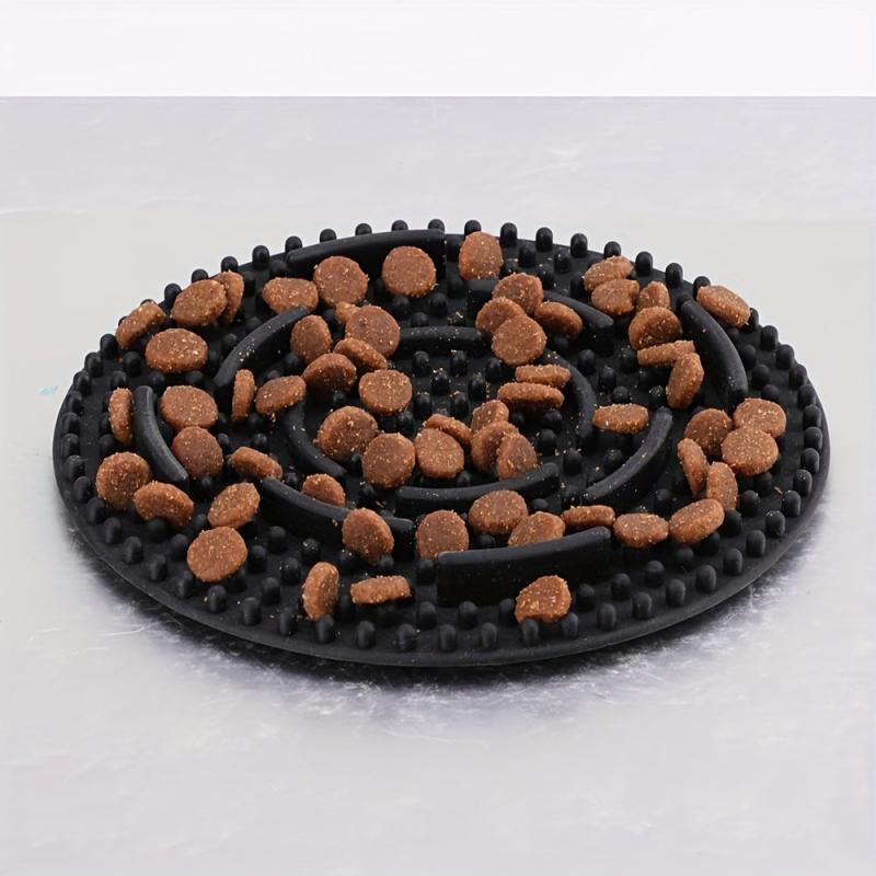 2pcs Round Soft Silicone Pet Slow Feeder