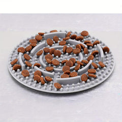 2pcs Round Soft Silicone Pet Slow Feeder