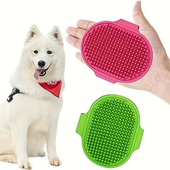 Dog Bath Brush Pet Bath Comb Brush Soothing Massage Rubber Comb 2pcs