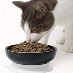 Ceramic Cat Food Bowls with Non-slip Base, Set of 4