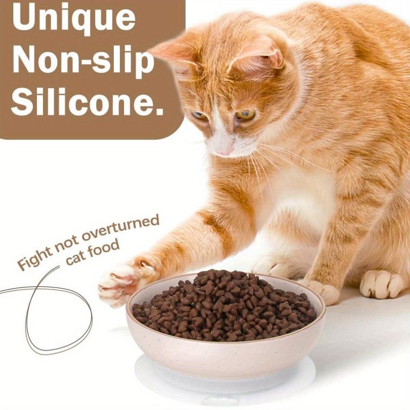 Ceramic Cat Food Bowls with Non-slip Base, Set of 4