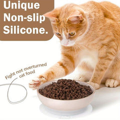 Ceramic Cat Food Bowls with Non-slip Base, Set of 4