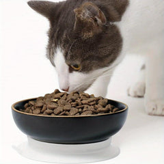 Ceramic Cat Food Bowls with Non-slip Base, Set of 4