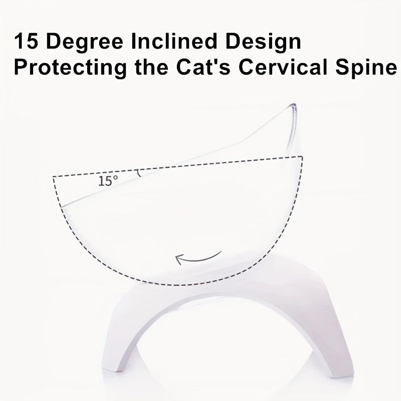 Cat Ear Raised Cat Bowl for Neck Protection