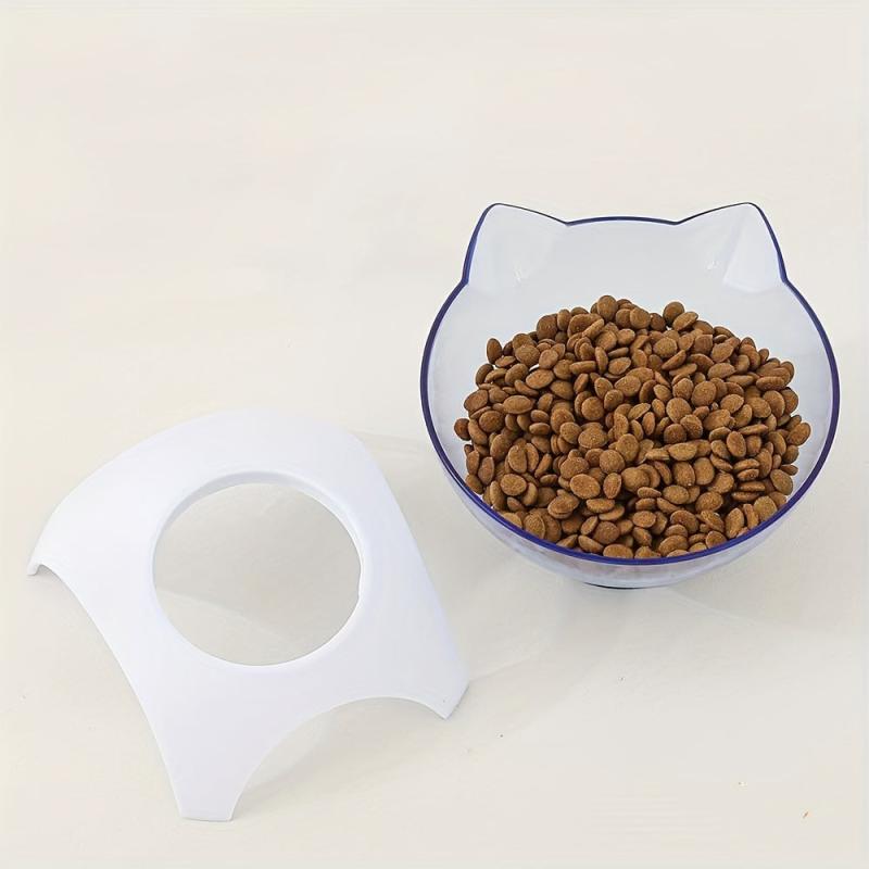 Cat Ear Raised Cat Bowl for Neck Protection