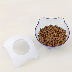 Cat Ear Raised Cat Bowl for Neck Protection
