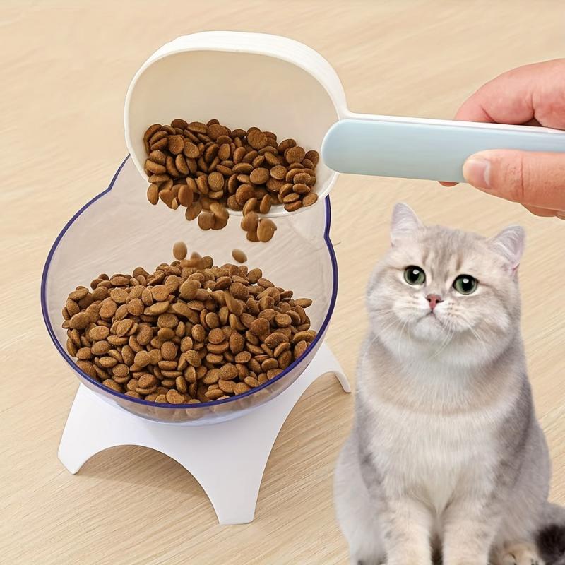 Cat Ear Raised Cat Bowl for Neck Protection