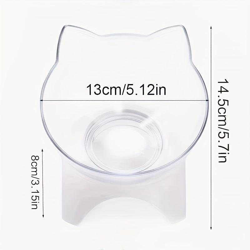 Cat Ear Raised Cat Bowl for Neck Protection