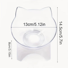 Cat Ear Raised Cat Bowl for Neck Protection