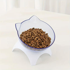 Cat Ear Raised Cat Bowl for Neck Protection