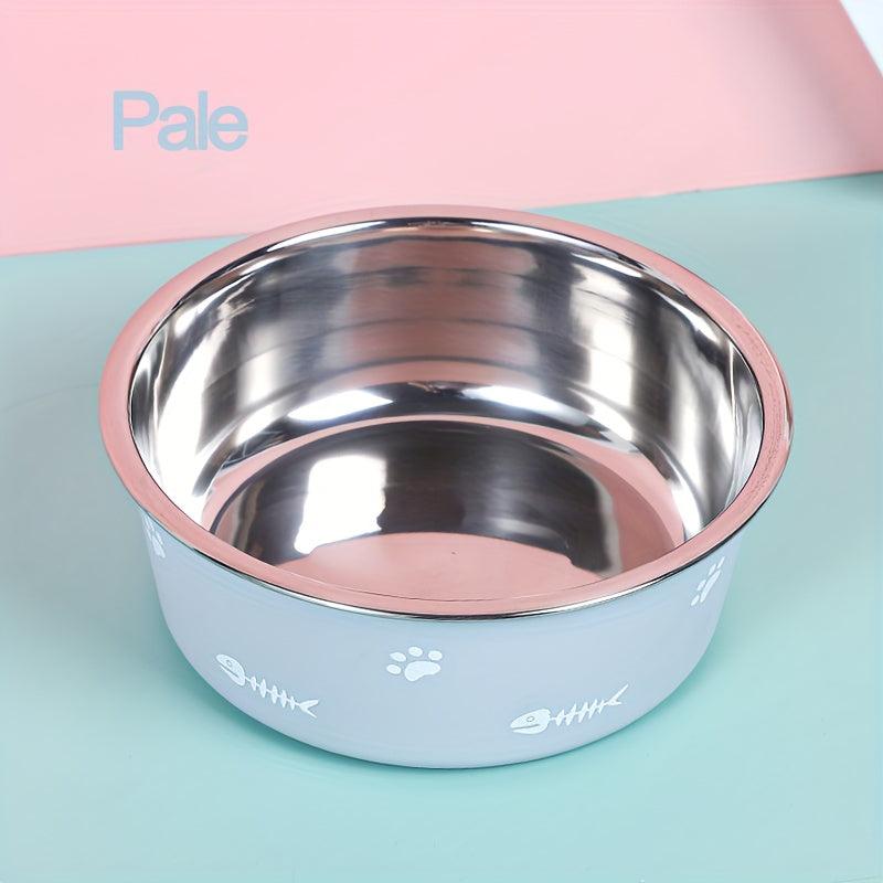 Stainless Steel Double Layer Dog Feeder Bowl with Non-slip Bottom