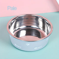 Stainless Steel Double Layer Dog Feeder Bowl with Non-slip Bottom