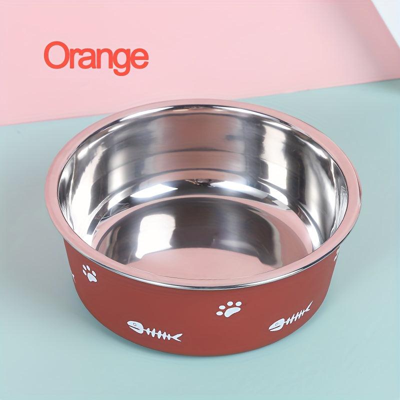Stainless Steel Double Layer Dog Feeder Bowl with Non-slip Bottom
