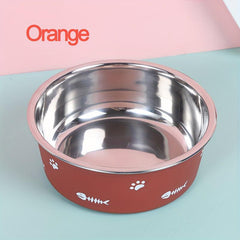 Stainless Steel Double Layer Dog Feeder Bowl with Non-slip Bottom