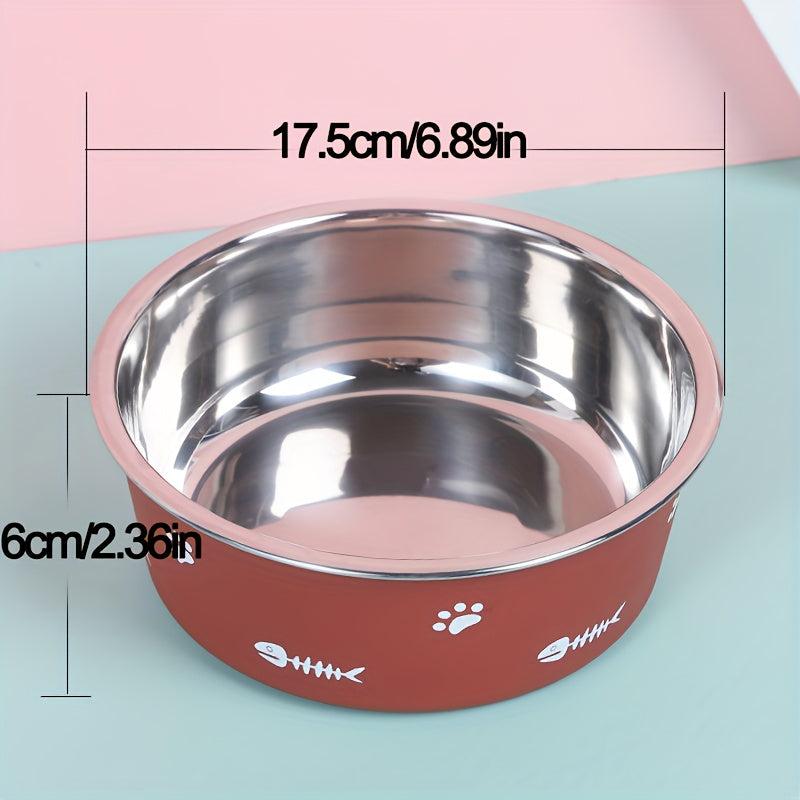Stainless Steel Double Layer Dog Feeder Bowl with Non-slip Bottom