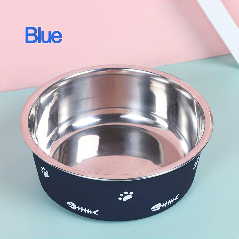 Stainless Steel Double Layer Dog Feeder Bowl with Non-slip Bottom