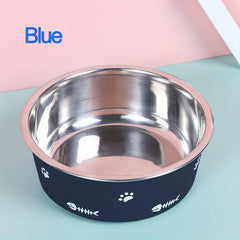 Stainless Steel Double Layer Dog Feeder Bowl with Non-slip Bottom