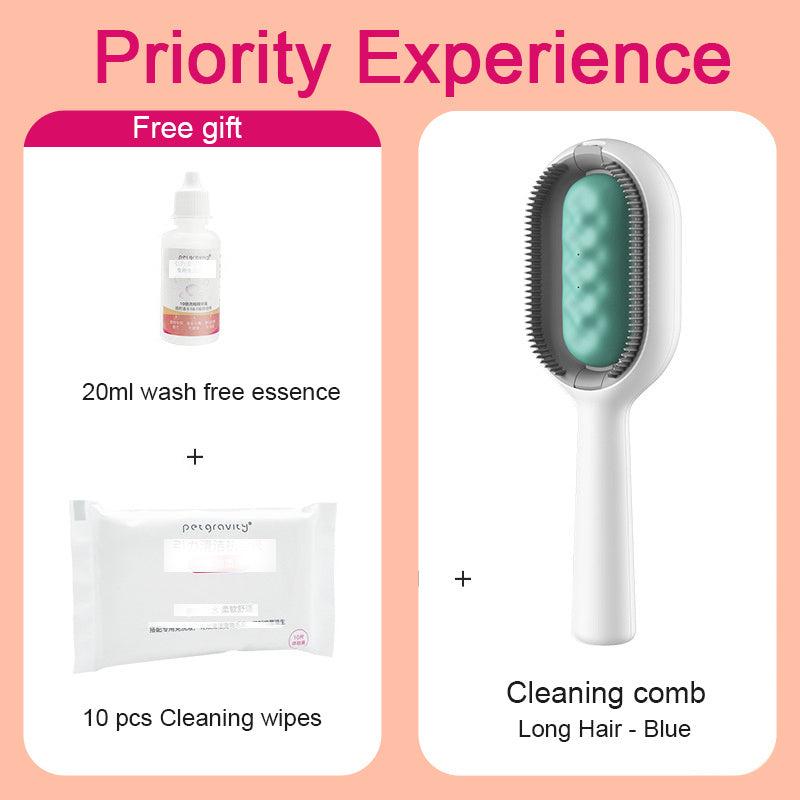 4-in-1 Pet Grooming Comb with Water Tank, Double Sided Hair Removal Brush