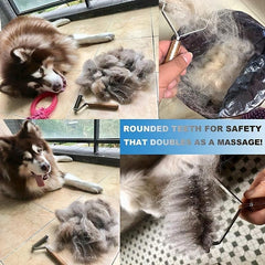 Professional Pet Dematting Comb & Shedding Brush for Dogs and Cats