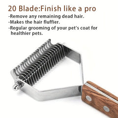 Professional Pet Dematting Comb & Shedding Brush for Dogs and Cats