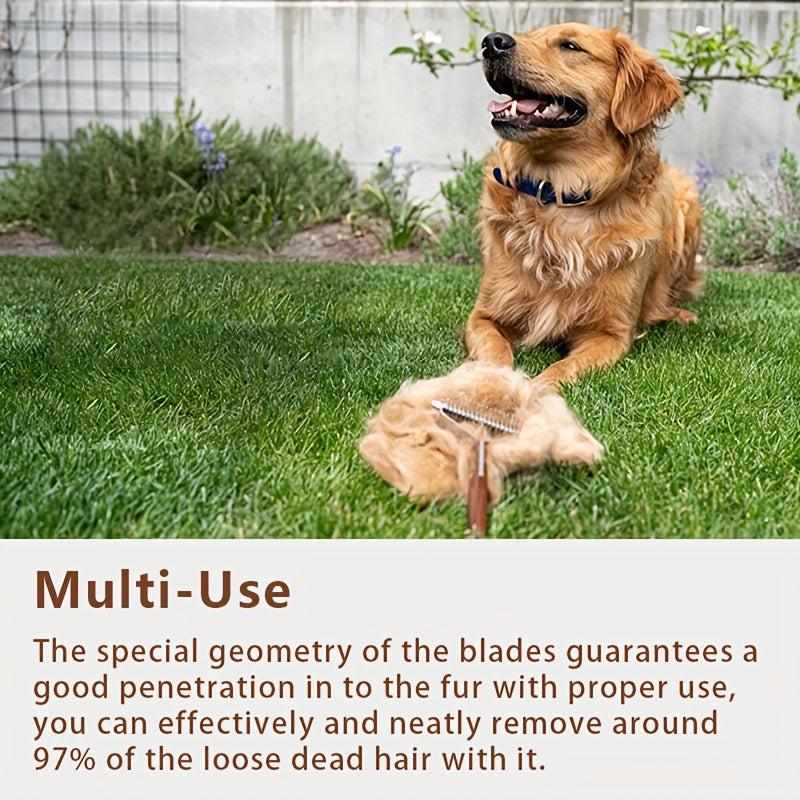 Professional Pet Dematting Comb & Shedding Brush for Dogs and Cats