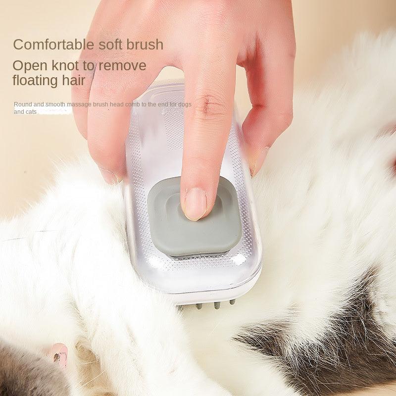 Silicone Pet Shampoo Brush Massage Comb with Storage