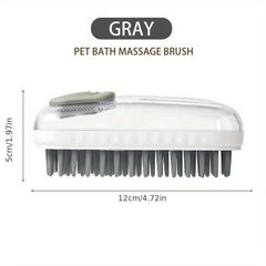 Silicone Pet Shampoo Brush Massage Comb with Storage