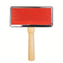 Pet Massage Comb Wooden Handle Pet Brush - Shedding and Grooming Tool
